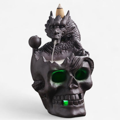 MystiSkull – LED ryggstrøms røkelsesbrenner med vannfall-effekt