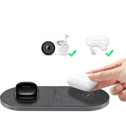 PowerDock - Dobbel trådløs ladestasjon med 40W hurtiglading og LED-indikator