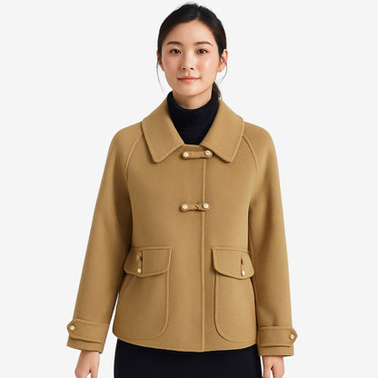 Aurelia – Langermet kåpe med dobbel knappelukking og lommer