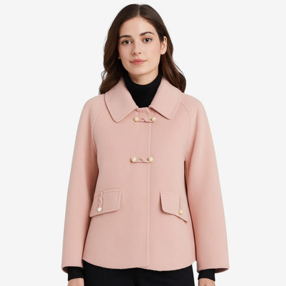 Aurelia – Langermet kåpe med dobbel knappelukking og lommer