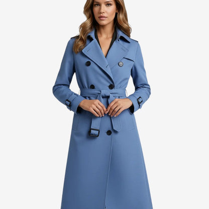 Lotte - Langermet trenchcoat med justerbart midjebånd og flere lommer