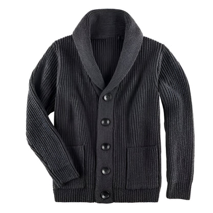Oliver - Stilig cardigan med knapper og ribbestrikket design