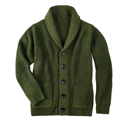 Oliver - Stilig cardigan med knapper og ribbestrikket design