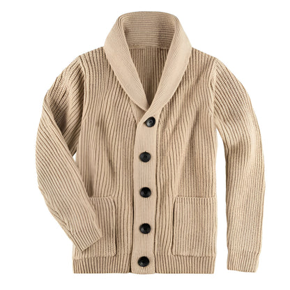 Oliver - Stilig cardigan med knapper og ribbestrikket design