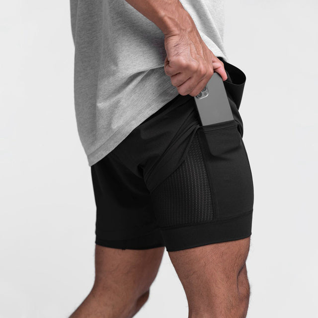 Kaelix - Dobbeltlags Løpeshorts Med Pustende Design