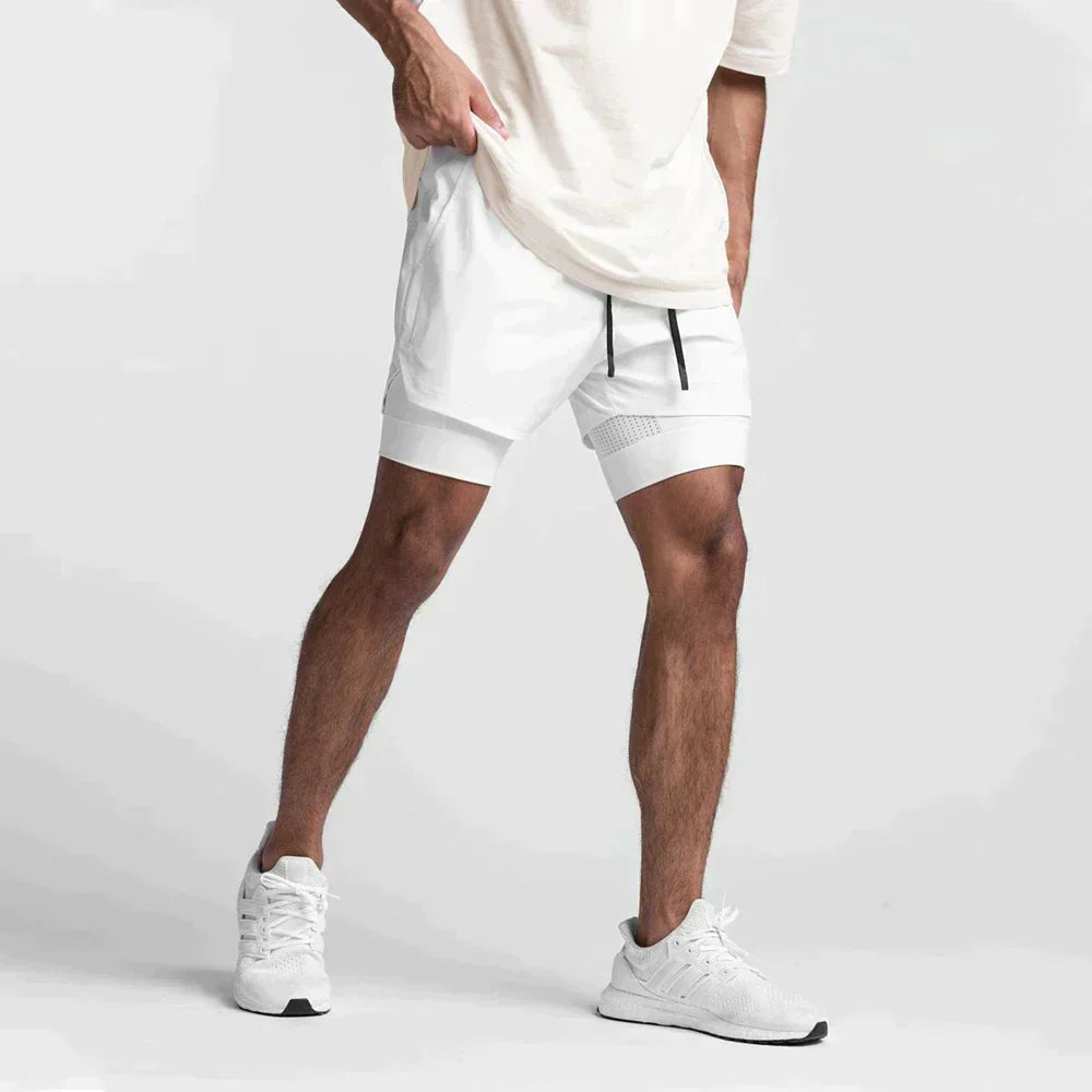 Kaelix - Dobbeltlags Løpeshorts Med Pustende Design