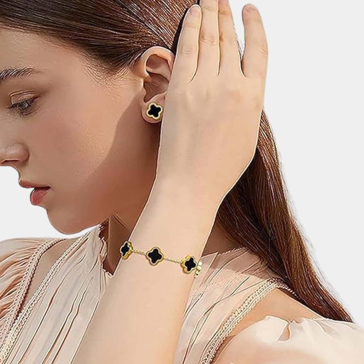 Charmify - Luksus smykkesett med halskjede, armbånd og øredobber