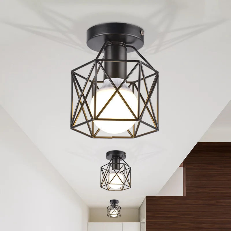LumiGrid – Moderne Geometrisk Taklampe med åpen Struktur