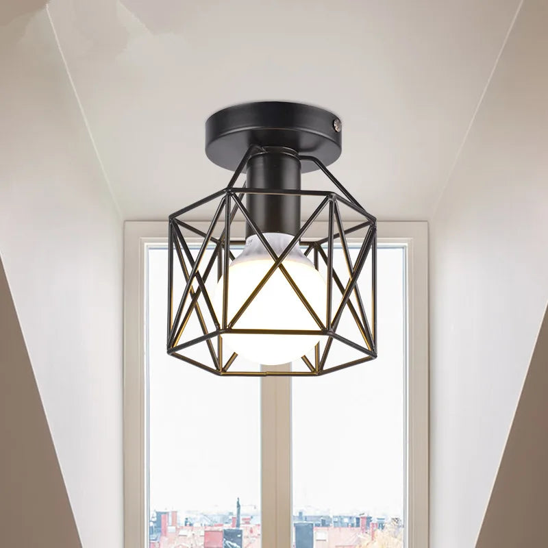 LumiGrid – Moderne Geometrisk Taklampe med åpen Struktur