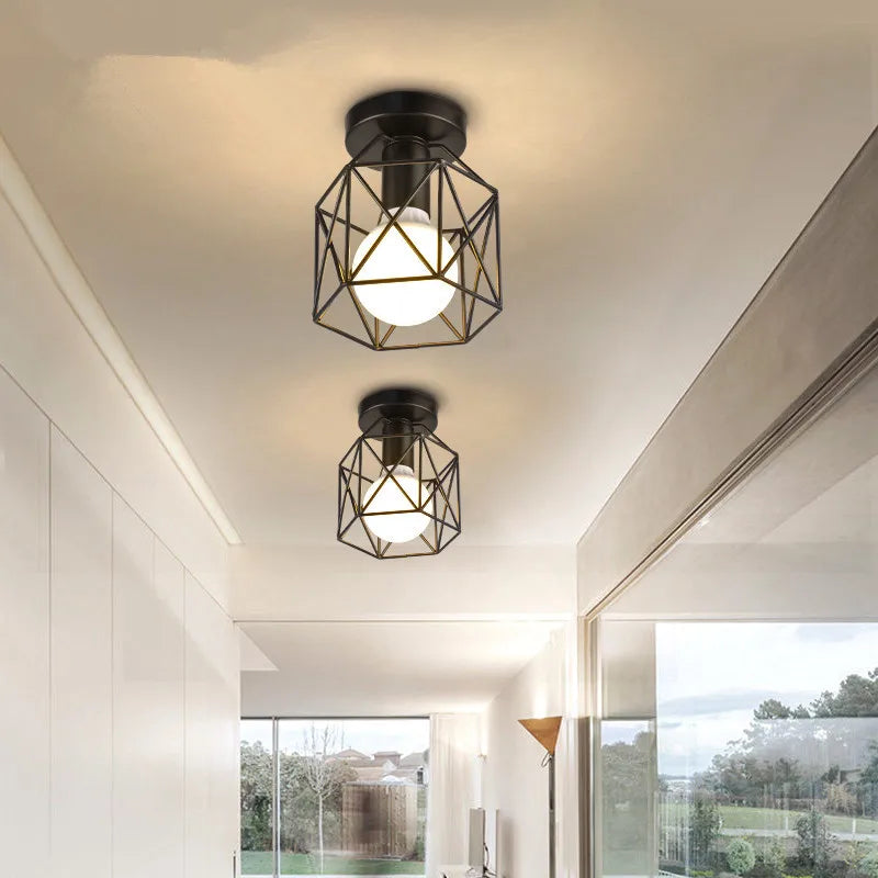 LumiGrid – Moderne Geometrisk Taklampe med åpen Struktur