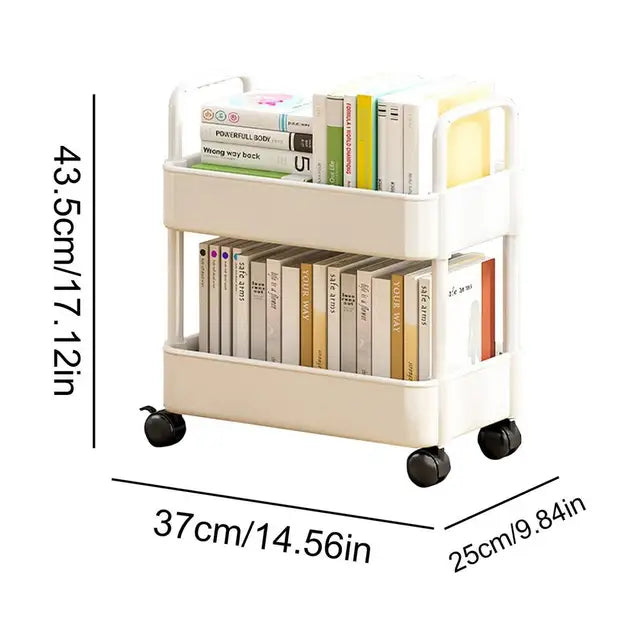StorEase - Effektiv bokhylle i 2 etasjer med pennholder for organisert oppbevaring