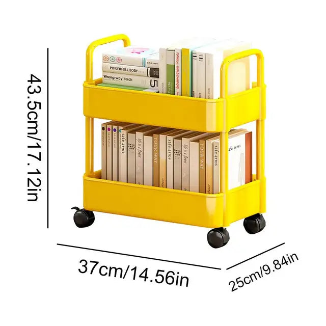 StorEase - Effektiv bokhylle i 2 etasjer med pennholder for organisert oppbevaring