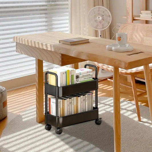 StorEase - Effektiv bokhylle i 2 etasjer med pennholder for organisert oppbevaring
