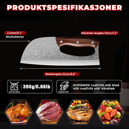 EdgeMaster - multifunksjonell kokkekniv for presisjonsskjæring