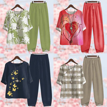 Nova - Stilig todelt sett med blomstertrykk