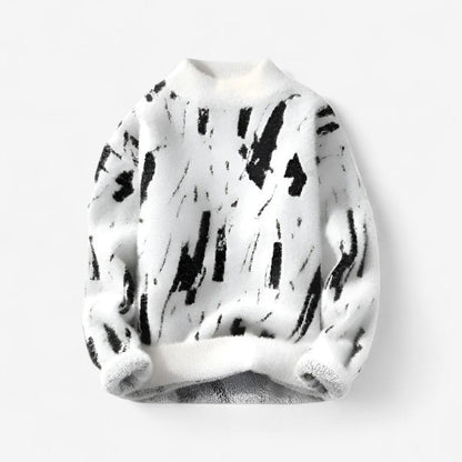 William – Langermet Genser med Rund Hals og Ribbestrikkede Ermer