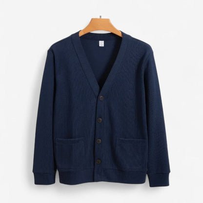 Jonathan – Langermet V-hals Cardigan med Knapper