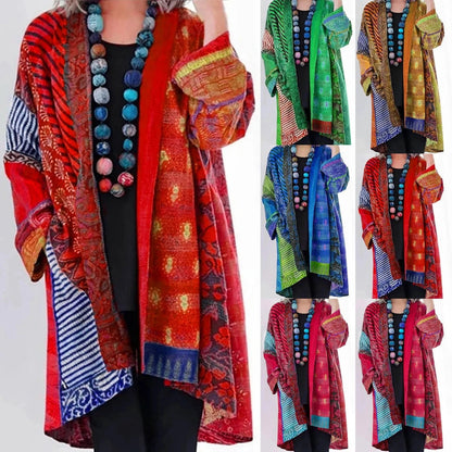 Anna - Koselig langermet vintage cardigan med boho-sjarm