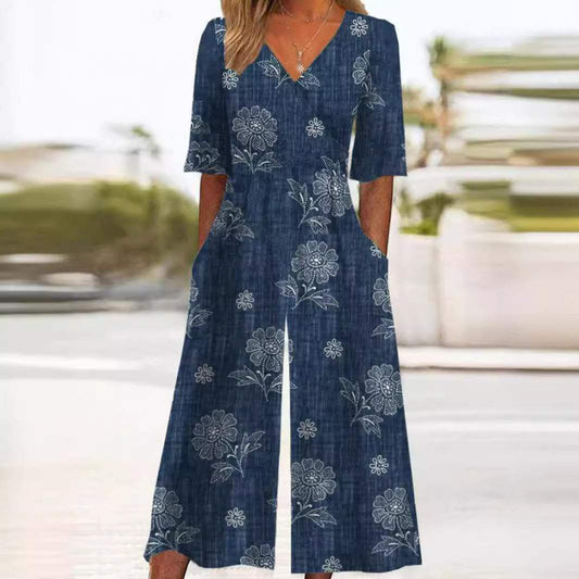Carien - Jumpsuit med vidde ben og Vakker snitt for komfort og stil
