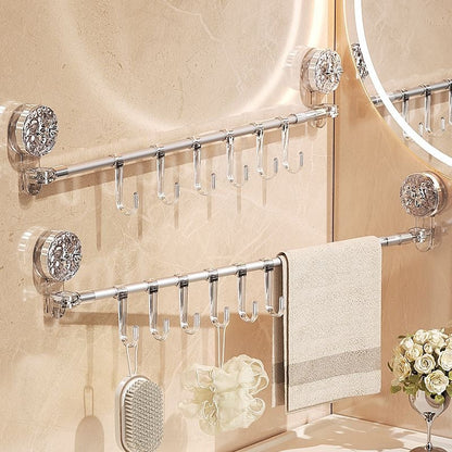 SpaceSleek - Plassbesparende Veggfeste Med Justerbare Kroker