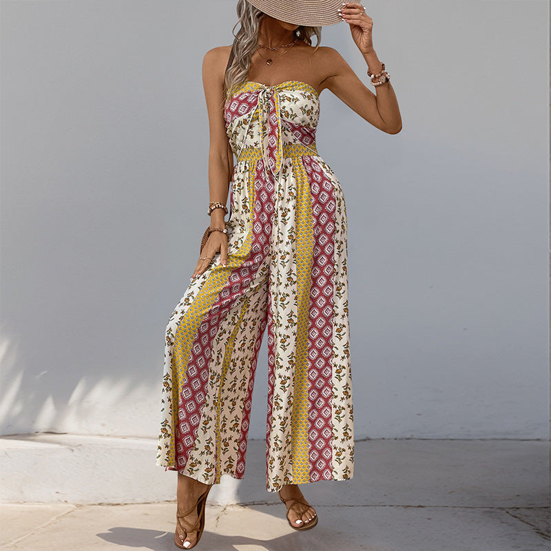 Athena – Elegant jumpsuit med trykte mønstre og komfortabel avslappet passform