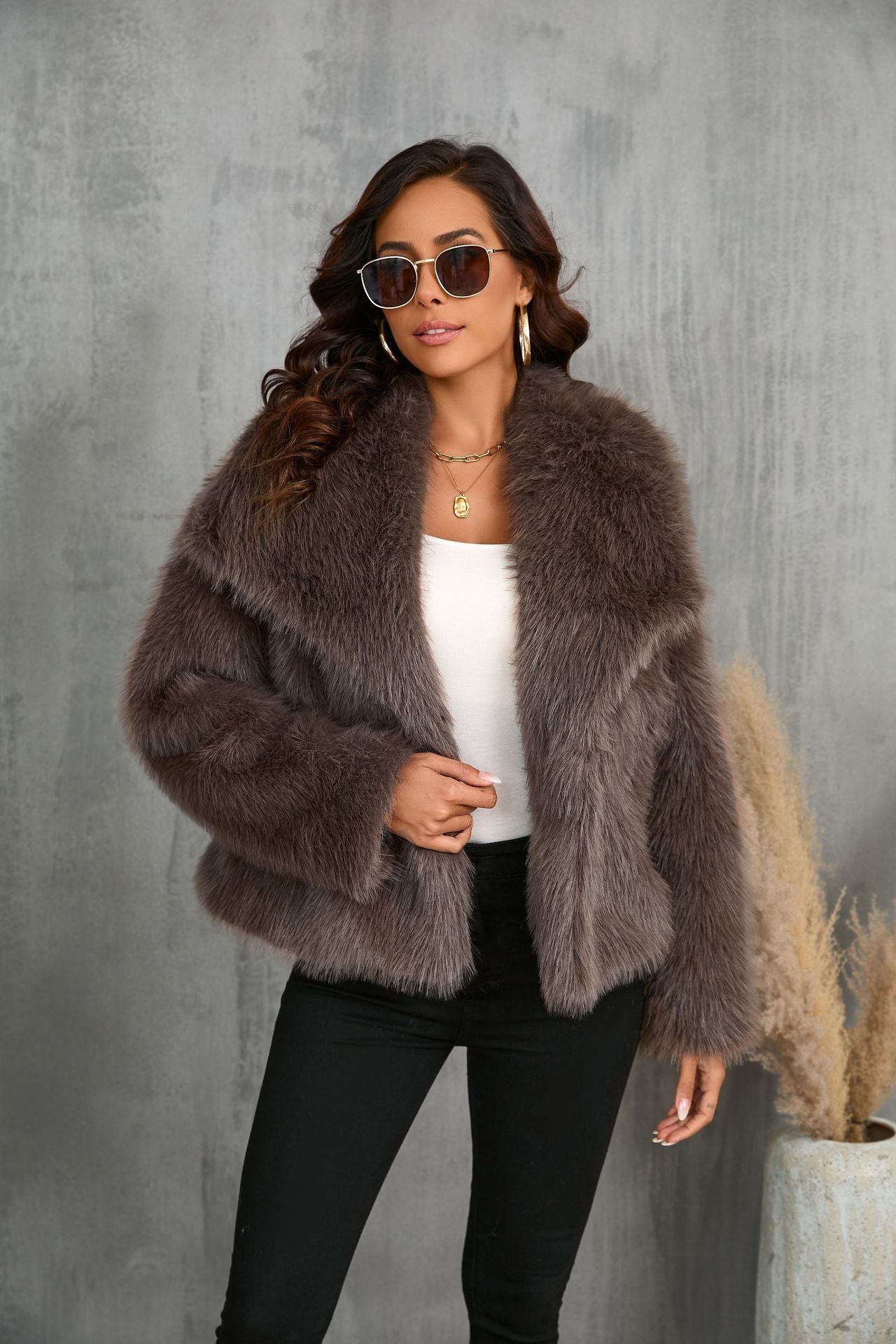 Sienna - Cropped jakke med overdimensjonert revers