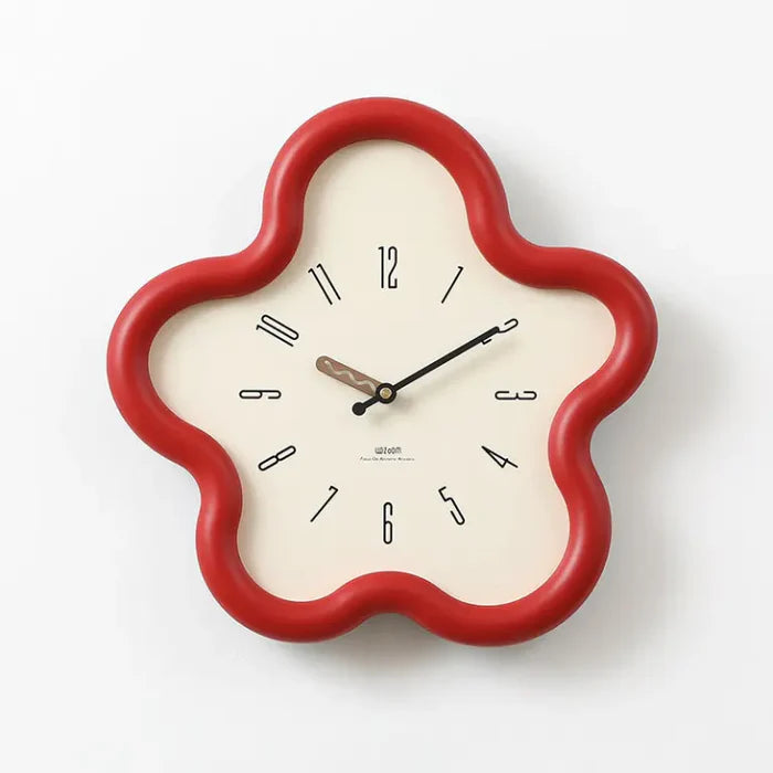 FloraTime – Stille veggklokke med 3D-blomsterdesign og minimalistisk skjerm