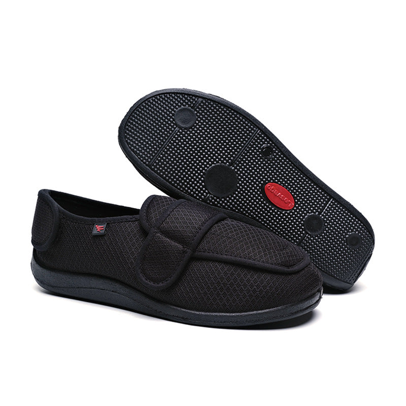 FlexiFit - Gåsko med bred tåboks og justerbare remmer