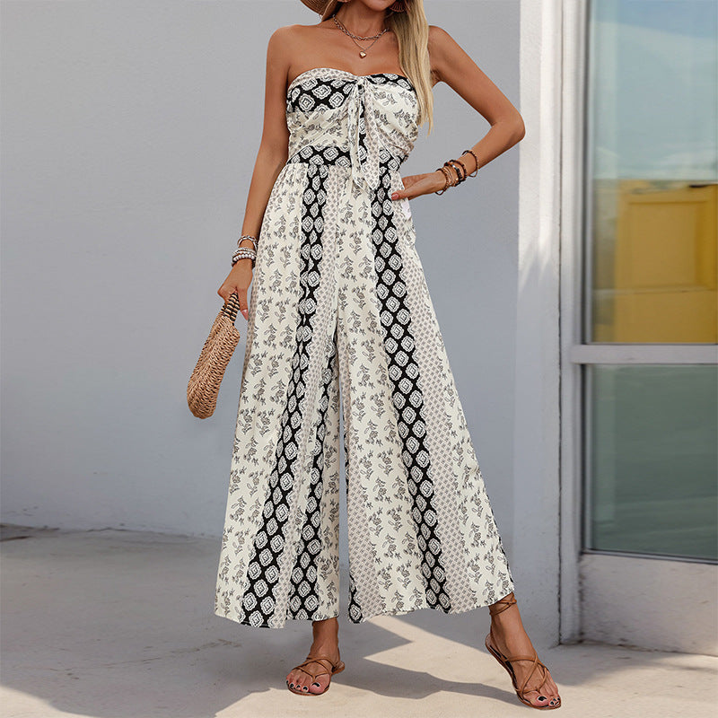 Athena – Elegant jumpsuit med trykte mønstre og komfortabel avslappet passform
