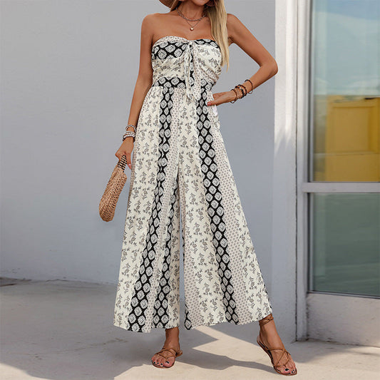 Athena – Elegant jumpsuit med trykte mønstre og komfortabel avslappet passform