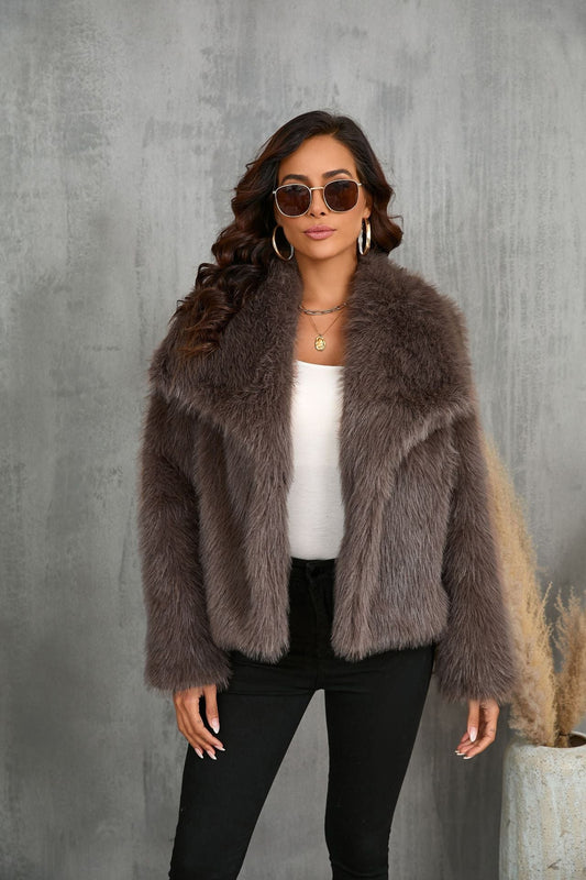Sienna - Cropped jakke med overdimensjonert revers