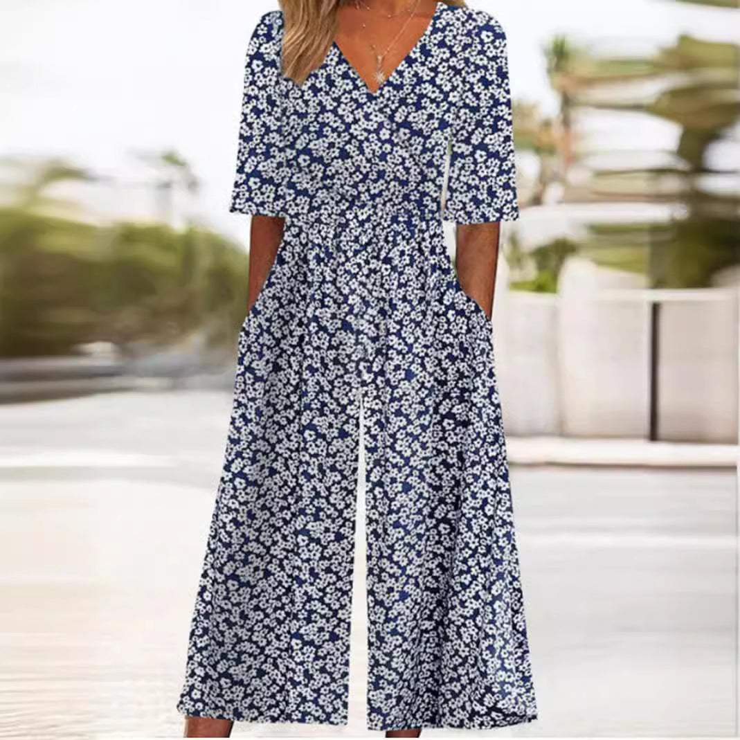 Carien - Jumpsuit med vidde ben og Vakker snitt for komfort og stil