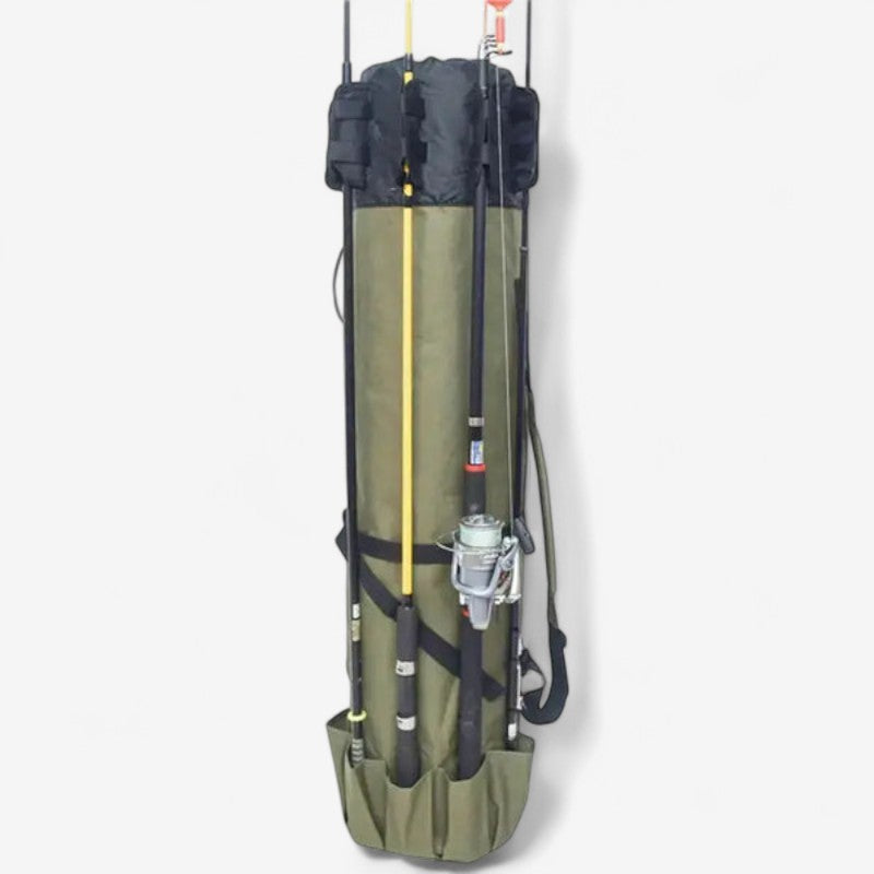 RodMate – Sammenleggbar Fiskestang Bærebag med Oppbevaring for Opptil 5 Stenger