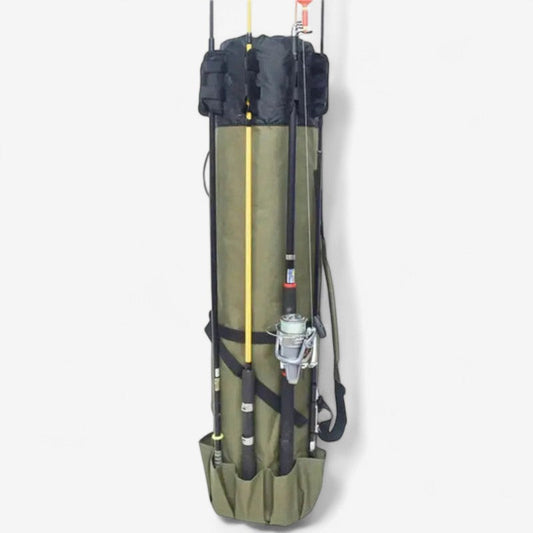 RodMate – Sammenleggbar Fiskestang Bærebag med Oppbevaring for Opptil 5 Stenger