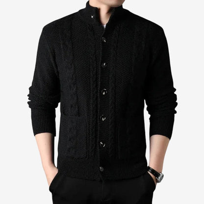 Russell – Cardigan med Knapper, Lange Ermer og Sidelommer