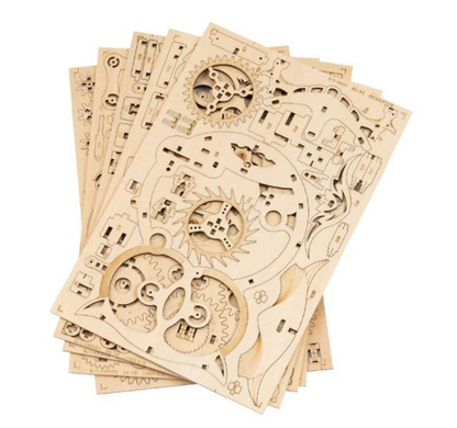 OwlCraft - 3D-puslespillpendelklokke med intrikat ugledesign