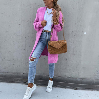 Hanna - Langermet Løs Strikket Cardigan for Komfort og Stil