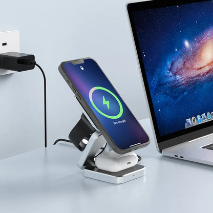 FlexCharge - 3-i-1 Hurtiglader for Apple- og Samsung-enheter