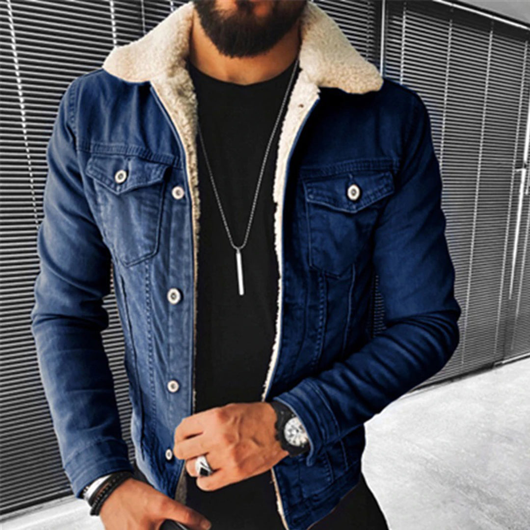 Henry - Langermet Denimjakke med Behagelig Passform