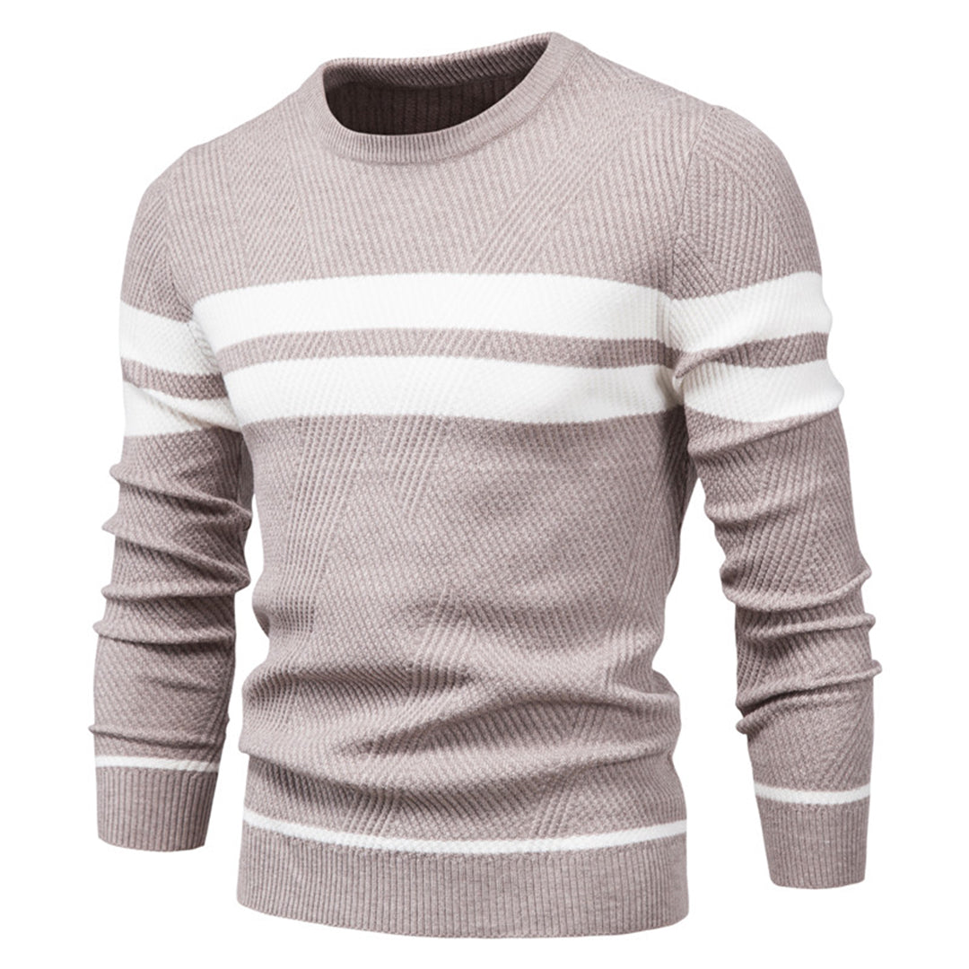 Carter – Smal passform genser med rund hals og stripete detaljer