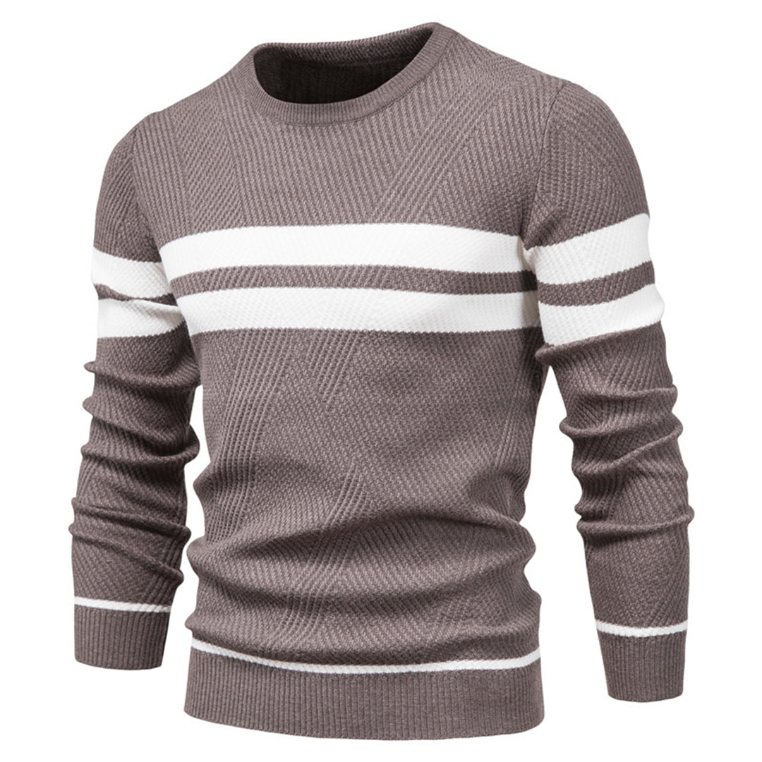 Carter – Smal passform genser med rund hals og stripete detaljer