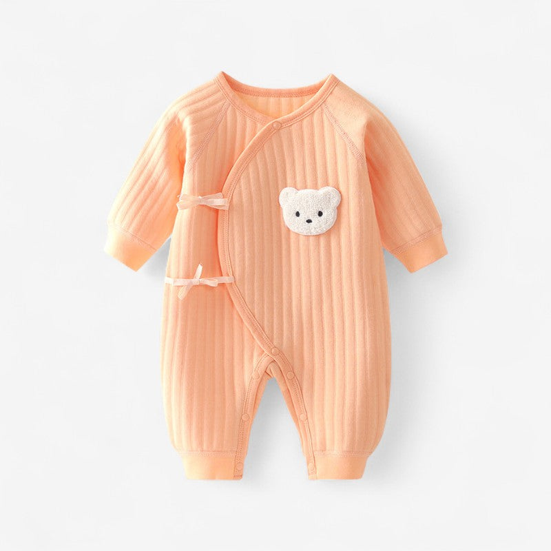 TinySteps – Babyromper med Lange Ermer og Ribbestruktur