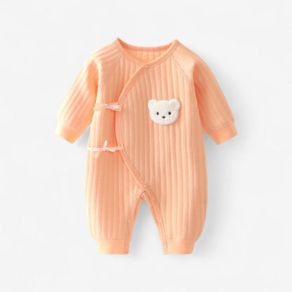 TinySteps – Babyromper med Lange Ermer og Ribbestruktur