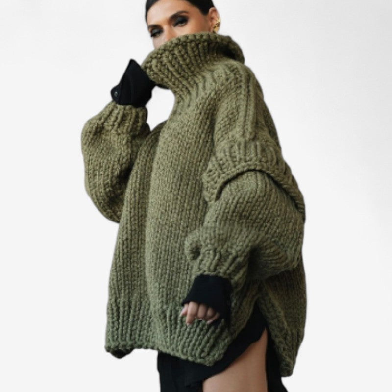 Thea – Oversized Genser med Lange Ermer