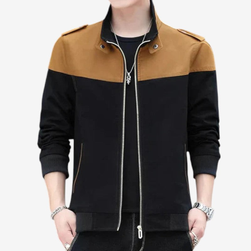 Brandon – Langermet Bomberjakke med Glidelås og Ribbekanter