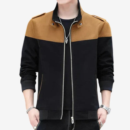 Brandon – Langermet Bomberjakke med Glidelås og Ribbekanter