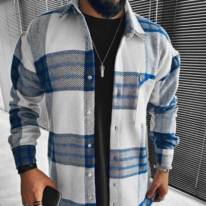 Harald – Klassisk Langermet Stilig Skjorte Med Lomme Detalj