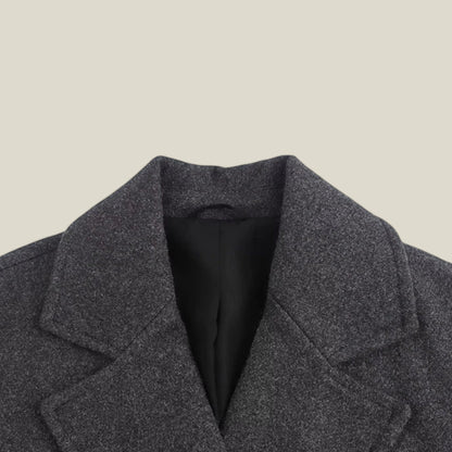 Emilia - Elegant Dobbelkneppet Frakk med Avslappet Passform-3