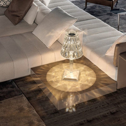 GlowNest – Oppladbar Krystall Bordlampe med Berøringskontroll