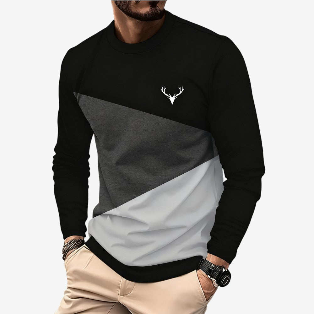 Antoine – Slim Langermet Genser med Rund Hals